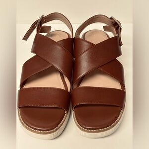 Cole Haan Grand 360 Tan Leather cross cross Sandals size 6